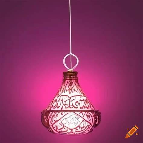 Pink islamic art lamp on Craiyon