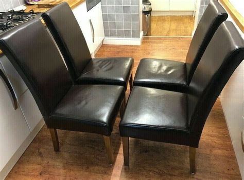 4 x Genuine Leather Dining Room Chairs | in Doncaster, South Yorkshire ...