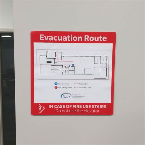 Evacuation Plan Map Sign Holder - NapNameplates.com