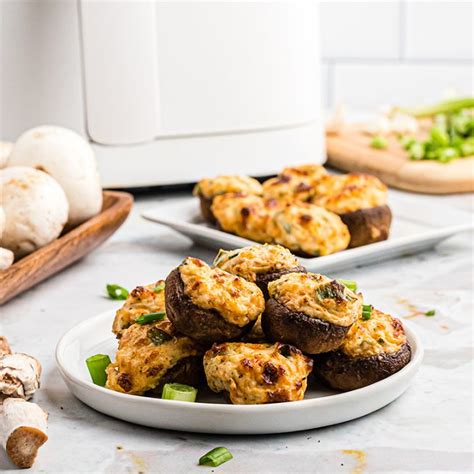 Keto Stuffed Mushrooms with Shrimp and Crab | Airfried.com