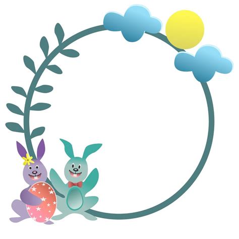 Easter bunny border. 6643169 Vector Art at Vecteezy