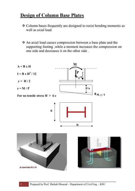 23-Design of Column Base Plates (Steel Structural Design & Prof. Shehab ...