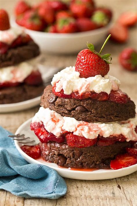 Chocolate Strawberry Shortcake (Dessert For Two) - Homemade In The Kitchen