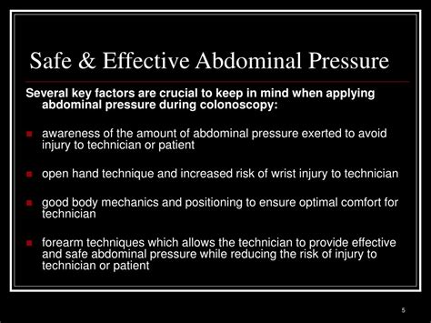 PPT - Safe & Effective Abdominal Pressure During Colonoscopy: Forearm Versus Open Hand Technique ...