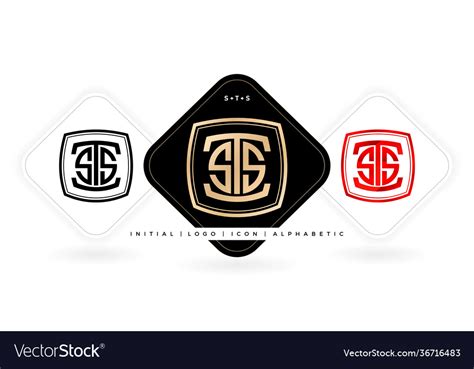 Sts logo concept alphabetic model monogram Vector Image