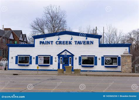 Paint Creek Tavern, Downtown Rochester Michigan Editorial Stock Image - Image of downtown ...