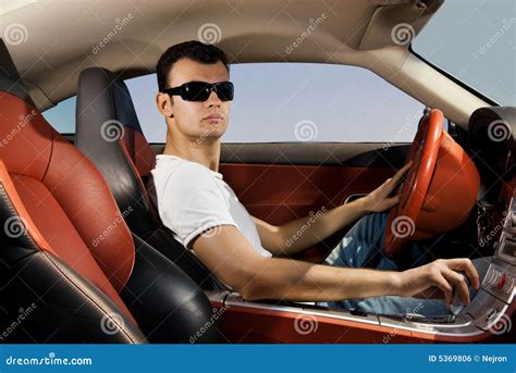 Man Driving Modern Sport Car Royalty Free Stock Image - Image: 5369806