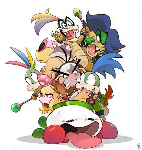 The Koopalings and Bowser Jr. | Super mario art, Mario art, Mario fan art