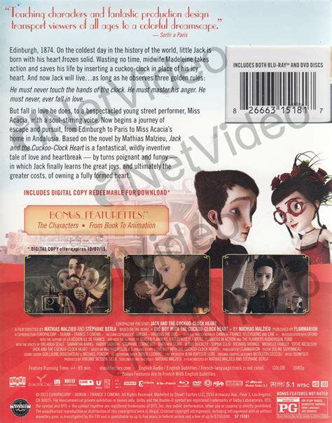 Jack and The Cuckoo-Clock Heart (Blu-ray + DVD + Digital Copy) (Blu-ray ...