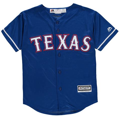 Majestic Texas Rangers Youth Royal Official Cool Base Jersey