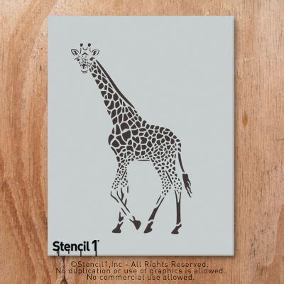 Giraffe Stencil (8.5″ x 11″) | Stencil1 | Giraffe stencil, Stencils, Fabric paint