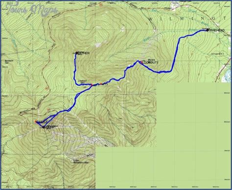 Whiteface Mountain Hiking Trail Map - ToursMaps.com