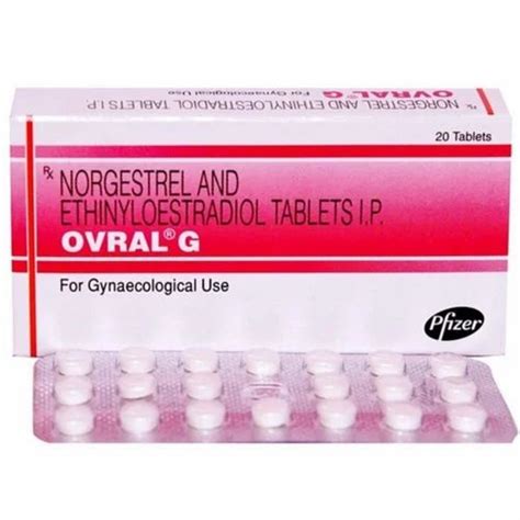 Ovral G Norgestrel Ethinylestradiol Tablets, Grade Standard: Medicine Grade, 20 Tab at best ...