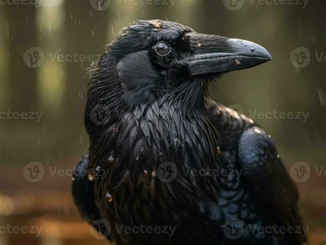 Raven bird portrait AI Generated 34092297 Stock Photo at Vecteezy