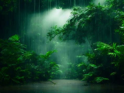 Monsoon rain forest with podium background 27265952 Stock Photo at Vecteezy