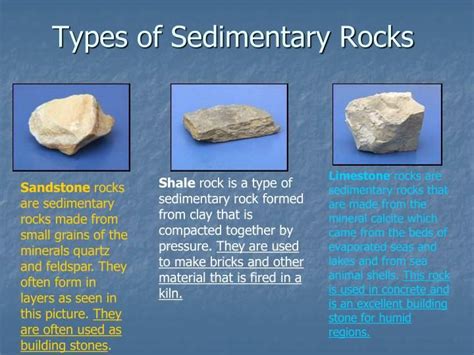 3 Types Of Sedimentary Rocks