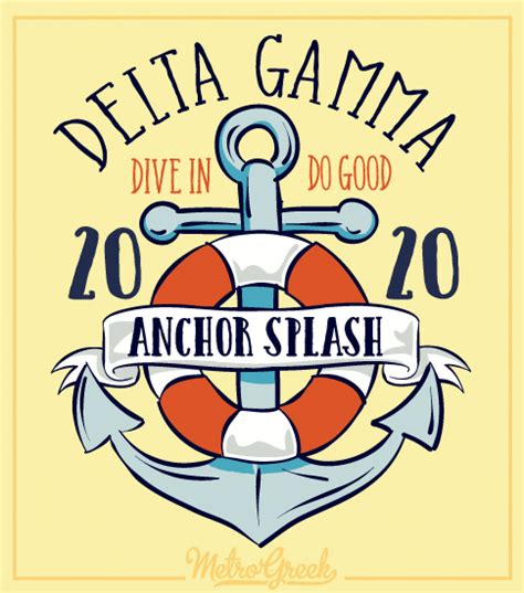 7676 Delta Gamma Anchor Splash Preserver Shirt | Metro Greek