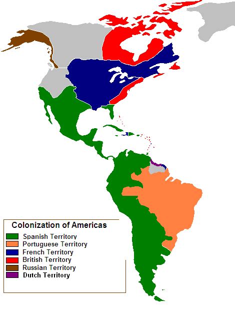 Colonization of the Americas 1750 | Gifex