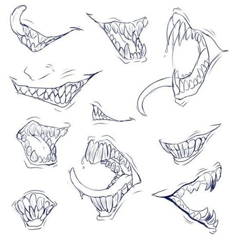 Pointy teeth and horns tips and references