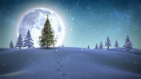 Christmas Tree, Snowy Night, Loop Stock Footage Video 1627663 - Shutterstock