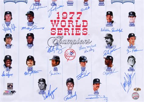 1977 Yankees World Series Champions 16x20 Team Photo Signed By (19 ...