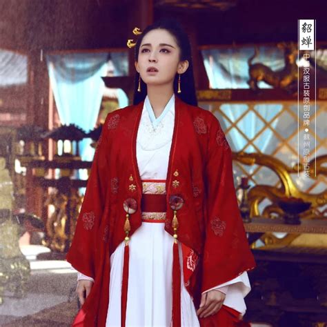 Aliexpress.com : Buy Red China Beauty Diao Chan Hanfu Costume TV Play Chinese Hero Zhao ZiLong ...