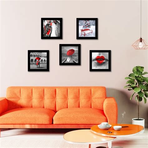 Set Of 5 Attractive Wall Photo Frame For Home & Gallery Wall Decor ...