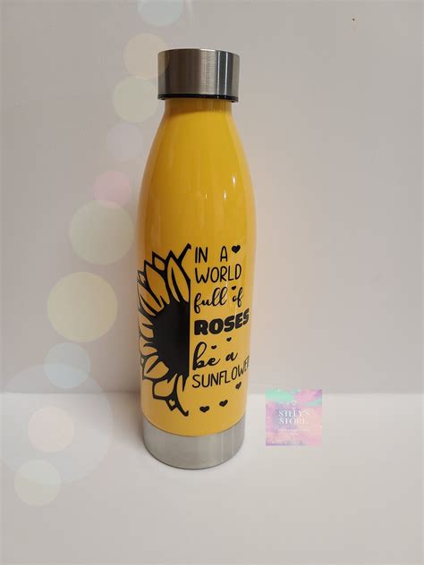 Water Bottle Sunflower - Etsy