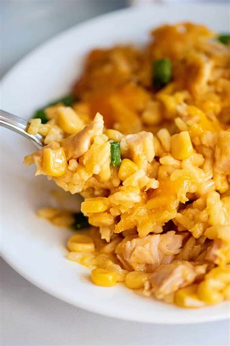 Cheesy Chicken and Corn Casserole - Southern Plate