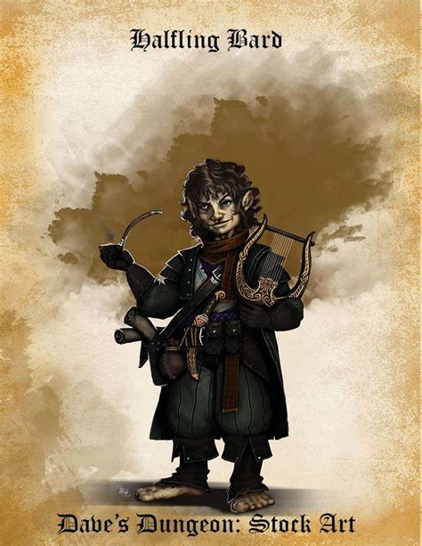 Character Art: Halfling Bard - Dave’s Dungeon | DriveThruRPG.com