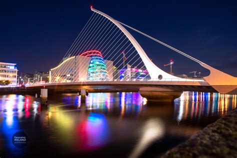 Dublin's Samuel Beckett Bridge at Night