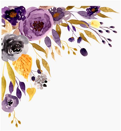 Purple Watercolor Flowers Png | Best Flower Site