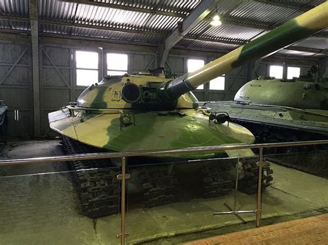 Soviet experimental heavy tank Object 279 on display at the Kubinka Tank Museum near Moscow ...