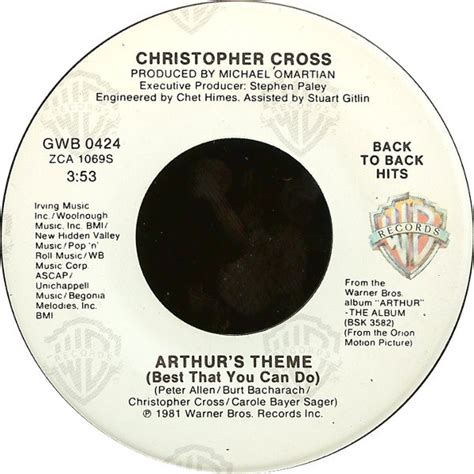 Christopher Cross - Arthur's Theme (Best That You Can Do) / Say You'll ...