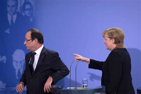 François Hollande and Angela Merkel pointed fingers at everyone and everything—except each other