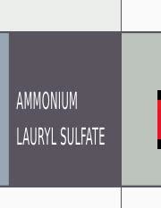 Title: Ammonium Lauryl Sulfate: Properties, Structure, and Uses | Course Hero