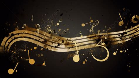 Golden Golden Music Notes Background, How To Put Music Over A Picture, How, Music Background ...