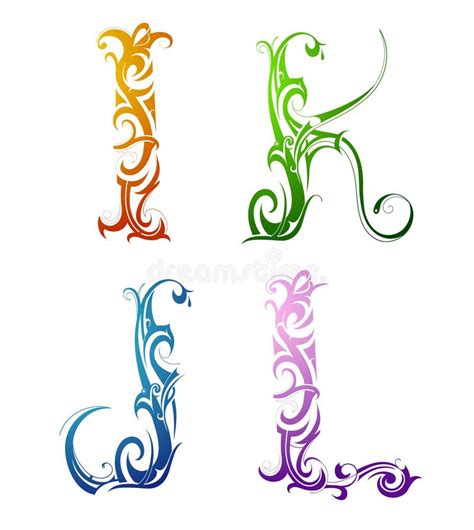 Decorative Letter Font Type Stock Illustration - Illustration of graphic, style: 33844537