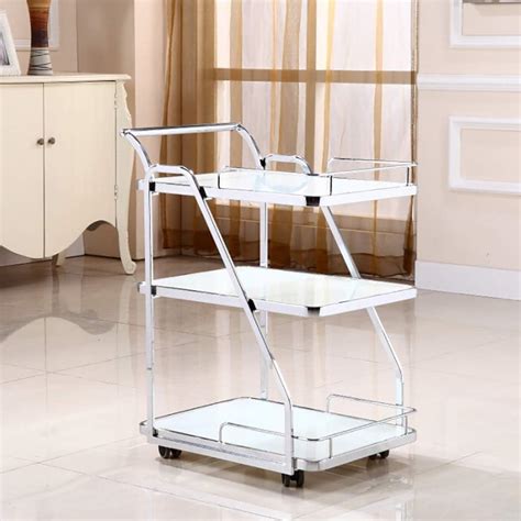 Serving Trolley, Modern Design Rectangular Kitchen Trolley, Tea Trolley, 3 Tier Serving Trolley ...