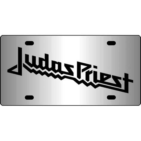 Judas Priest Band Logo Mirror License Plate