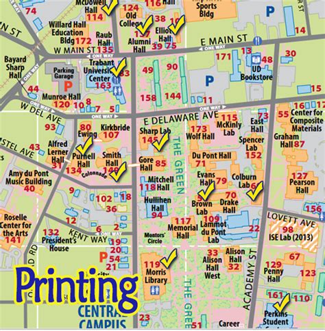 University Of Delaware Campus Map Printable