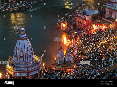 India, Uttarakhand State, Haridwar, the Kumbh Mela is a Hindu Stock ...