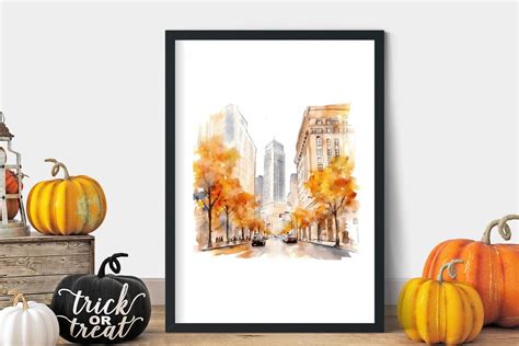 Autumn in New York A4 Us Letter New York Autumn in New York - Etsy