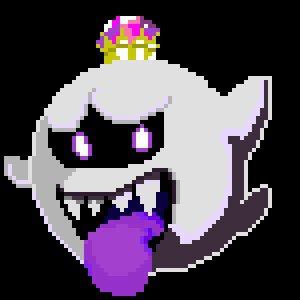 King boo pixel art. | Mario Amino