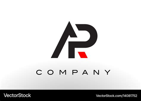 Ap logo letter design Royalty Free Vector Image