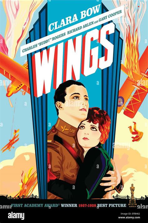 CHARLES 'BUDDY' ROGERS, CLARA BOW POSTER, WINGS, 1927 Stock Photo - Alamy