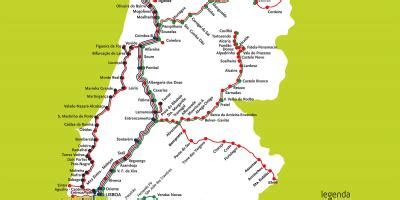 Portugal train map - Train map Portugal (Southern Europe - Europe)