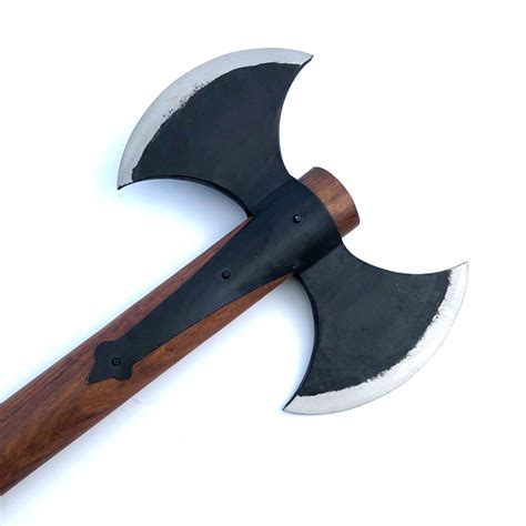 Double Bladed Battle Axe Forged | Shop Viking Shield