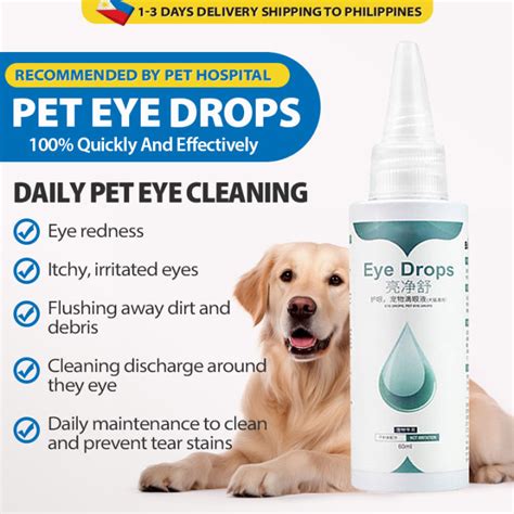 Dog Cat Eye Wash Drops for Relieve Pink Eye, Allergies Symptoms, Infections & Runny, Dry Eyes ...