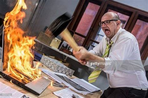 fire burn work computer Memes - Imgflip